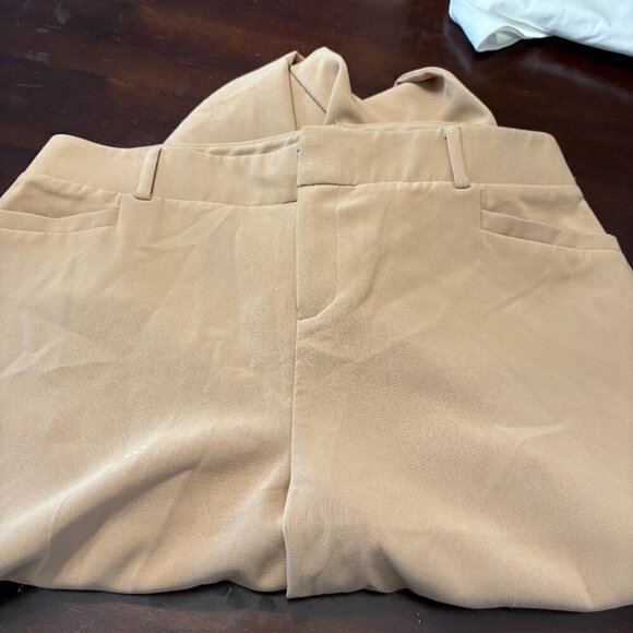 Torrid Beige Structured Wide Leg Pant New Trouser Pockets Size 16 - Picture 6 of 9